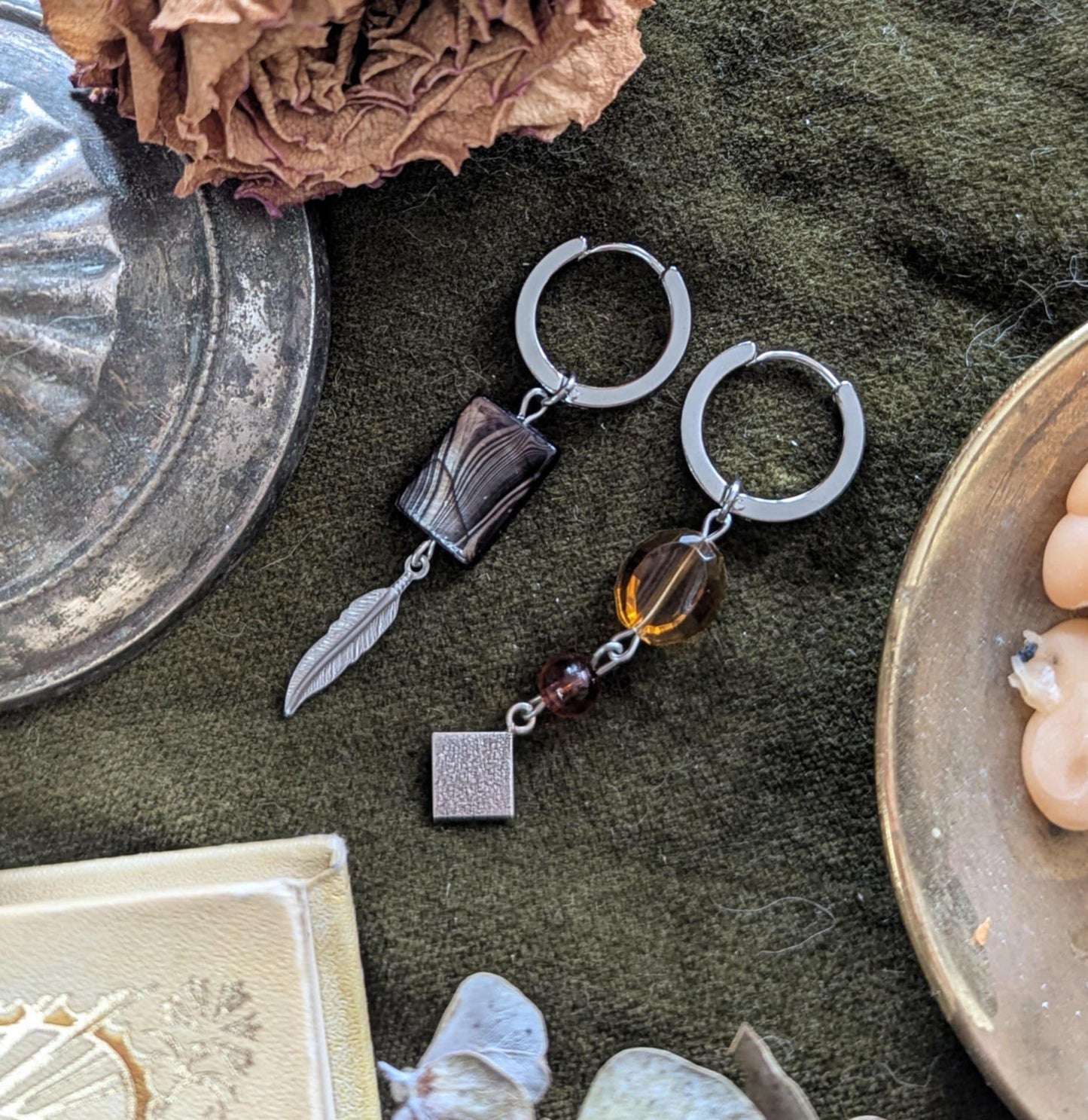 Boucles d'oreilles Plume