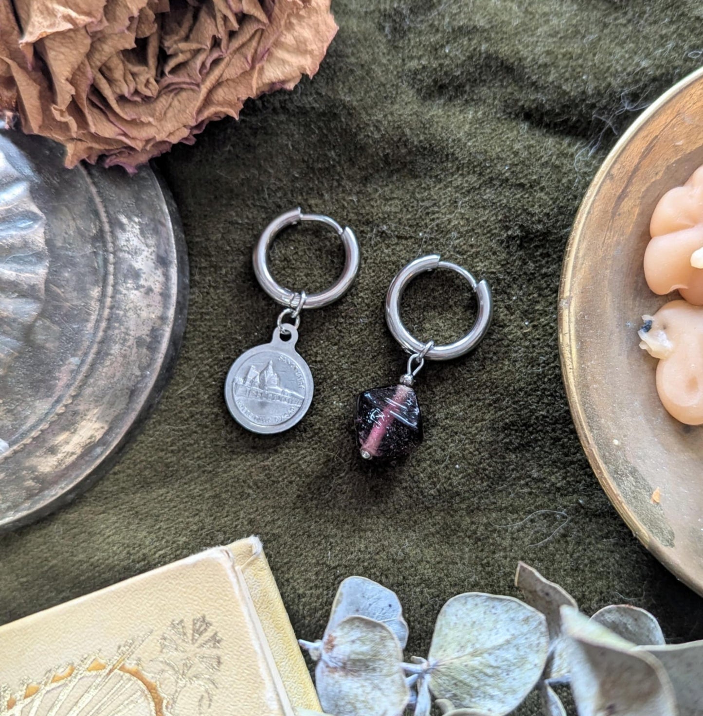 Boucles d'oreilles Violette