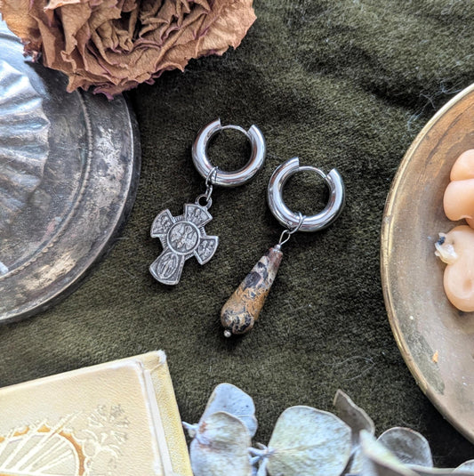 Boucles d'oreilles Jaspe