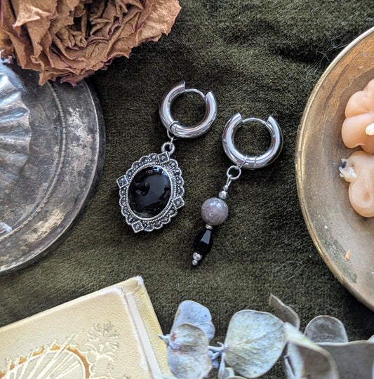 Boucles d'oreilles Onyx
